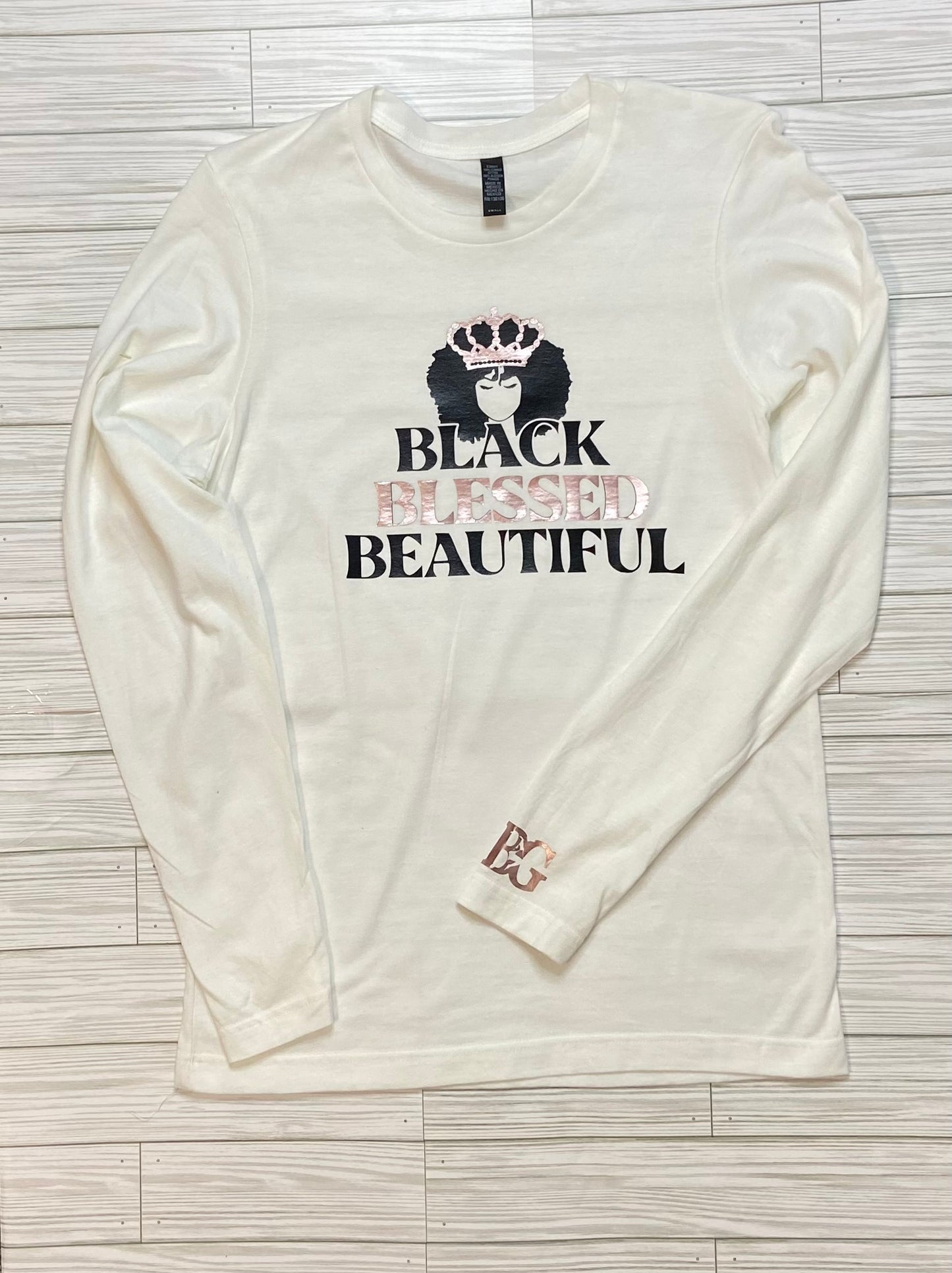 Black Blessed & Beautiful  Long Sleeve Tee